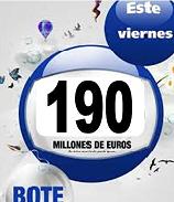 190.000.000 para un unico acertante de PRIMERA categoria. EUROMILLONES.